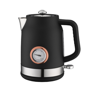 Electric Kettle 1.7l Retro Style with Temperature Gauge