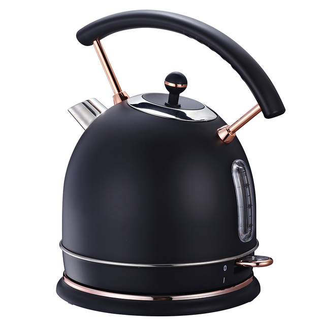 1.8l Retro Style Stainless Steel Cordless Electric Kettle